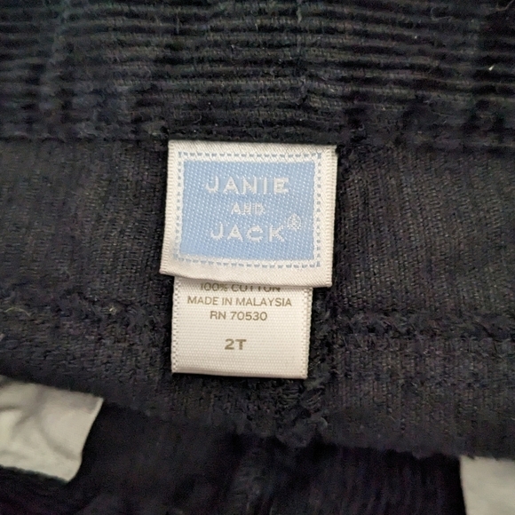 Janie and Jack Corduroy Black Pants 2T - Picture 3 of 4